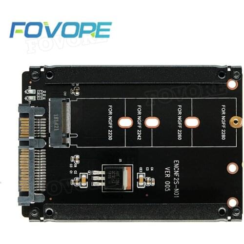 Metal Case B+M Key M.2 NGFF SSD To 2.5 SATA 6Gb/s Adapter Card With Enclosure Socket M2 NGFF Adapter With 5 Screw