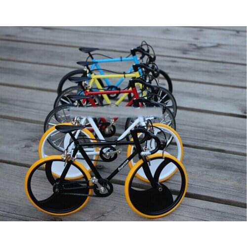 DIY Fixed Gear Bike model Assembled Bicycle model Damping Mountain Bike educational toys home decoration