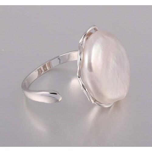 Trendy Natural Pearl Ring Open Ended Baroque Rings For Women Gifts