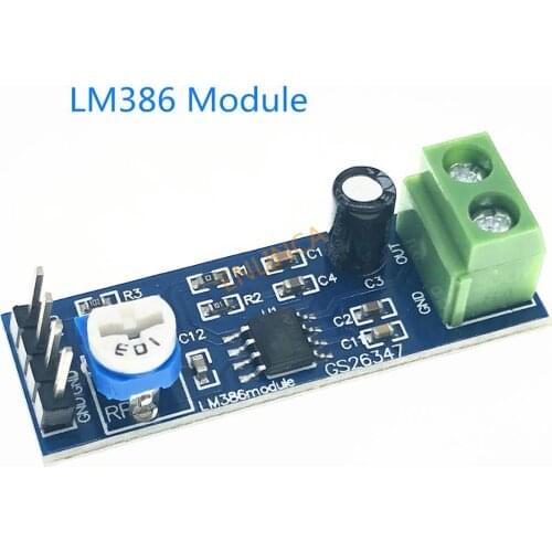 2pcs LM386 module Audio Amplifier Module 200 Times 5V-12V Input 10K Adjustable Resistance