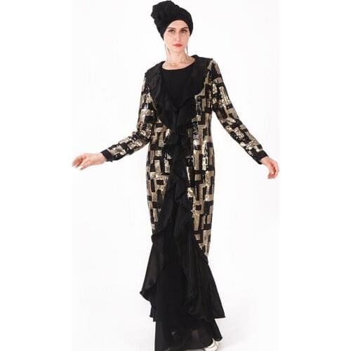 Malaysia islamic clothing muslim party dress model abaya cascade of ruffles trim expressions beautiful abaya designs