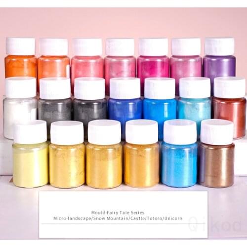 20 Color DIY Slime Kit Glitter Powder Filler Pigment Decoration Toys Pearl Powder Dye Fluffy Glue Slime Educational Girls Gift