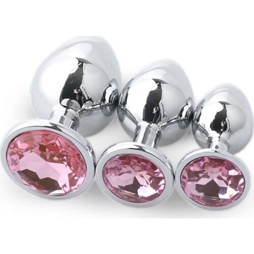 Stainless Steel Butt Plug Crystal Jewelry Gay Anal Beads Metal Anal Plug SM Sex Toys for Women Anus Plug Stimulator Dildo Plug