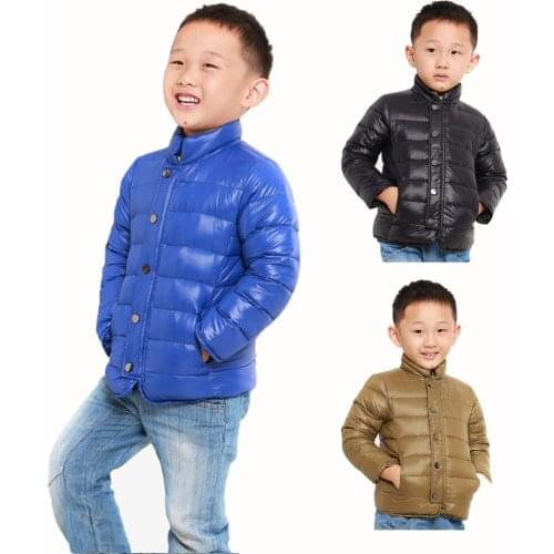 Low price processing 2-7 years boys girls winter down Coat 90% white duck down kids down childrens parkas Warm winter clothing