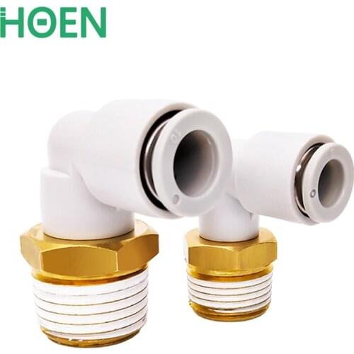 SMC Type Pneumatic Right Angle Connector Male Thread Bend Connector KQ2L04-M5 KQ2L06-M5 KQ2L08-01S KQ2L10-01S KQ2L12-01S