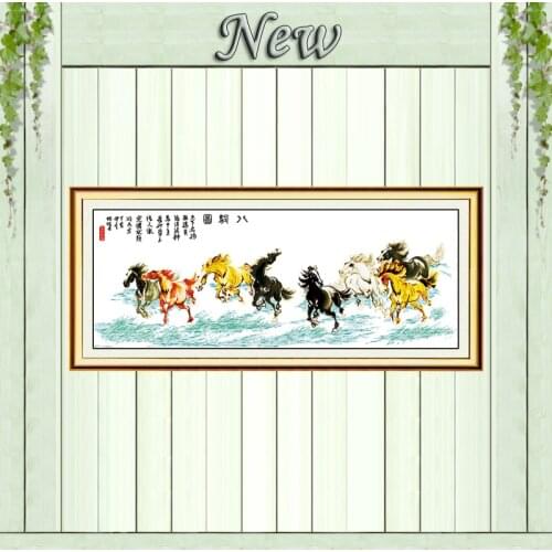 Fine horses diy home decor painting counted printed on canvas DMC 14CT 11CT Chinese Cross Stitch Needlework Sets Embroidery kits