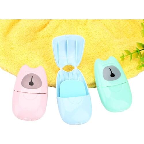 Child Hand Washing Soap Portable Paper Soap Bath Soap Disposable 50pcs/Box for Travel Camping Outdoor Scented Foaming Paper