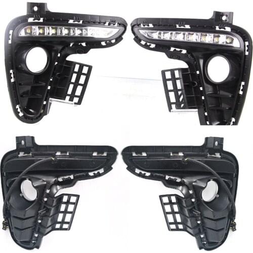 Turn Signal Style Relay Waterproof Car ABS DRL 12V Daytime Running Light Daylight For Kia Rio K2 2017 2018 AUTO PARTS body kits