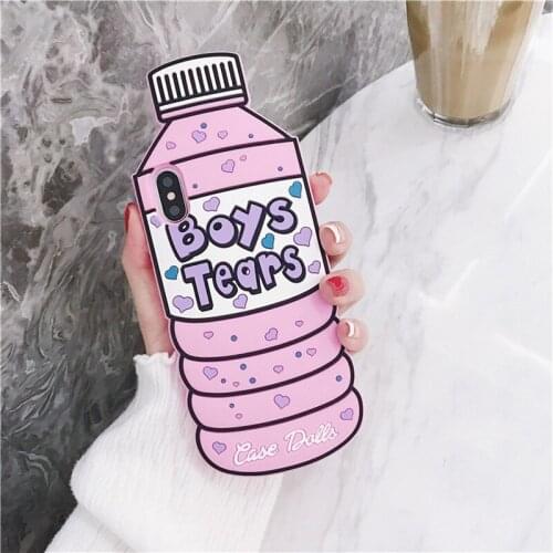 Silicone Phone Cases For iphoneXs Xr Xs Max Cartoon Case 3D bottle Cover For iphone6 6s 6plus 7 7plus 8 8plus Back Cover