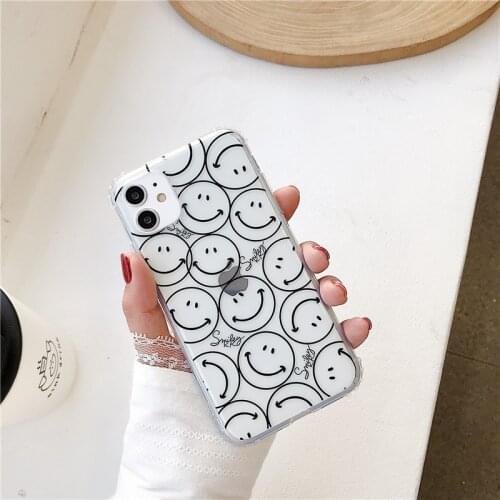Cute Color Smile For Samsung S30 A21 a21S A30 A40 A50 A70 A71 A80 A51 S9 S10 plus S20 FE Note 20 Ultra 8 9 10 Cute Soft Cover