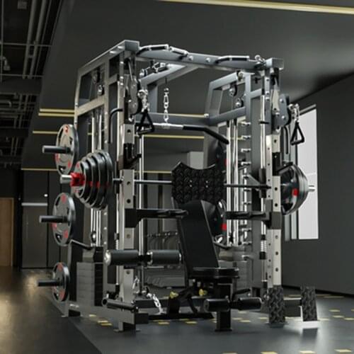 Smith machine squat rack gantry fitness home comprehensive training device free squat bench press fitness equipment