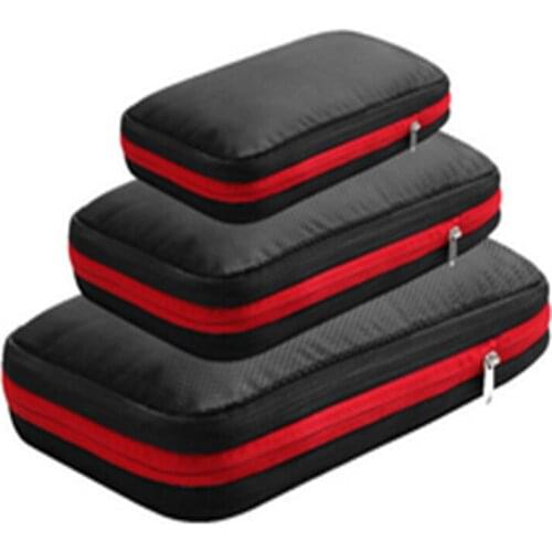 3PCS Travel Compressed Bag Storage Bag Zipper Travel Waterproof Storage Bag Set Waterproof Clothing Washing Bag