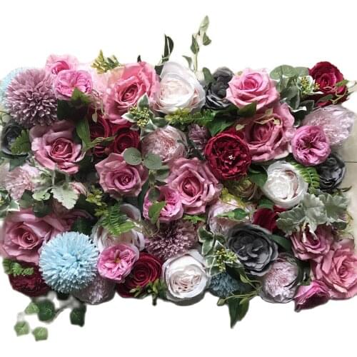 TONGFENG PINK 8pcs/lot Artificial silk rose peony hydrangea 3D flower wall wedding backdrop decoration flower runner wedding
