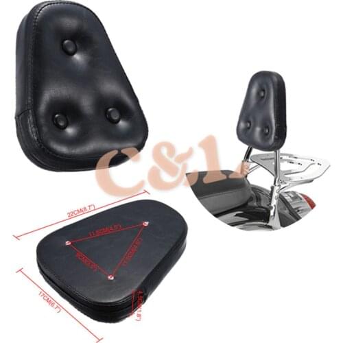 Universal Triangle Backrest Pad Sissy Bar Cushion Fit For Honda Harley Yamaha Suzuki Kawasaki
