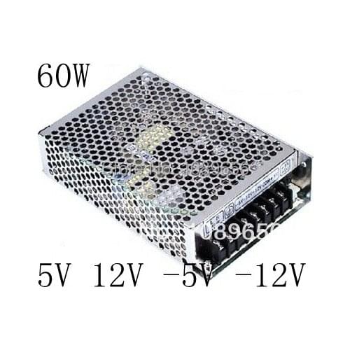 High quality quad Output Switching power supply 60W 5V 12V -5V -12V 5.5A 2A 0.5A 0.5A ac dc power supply ac dc converter Q-60B