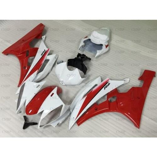 YZFR6 2006 - 2007 Full Body Kits YZFR6 2007 Abs Fairing YZF600 R6 07 White Red Motorcycle Fairing