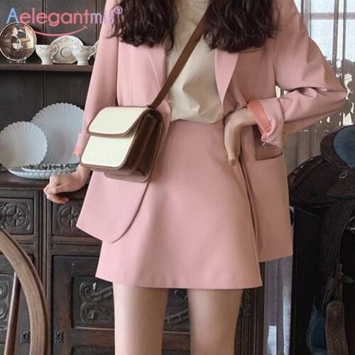 Aelegantmis Women High Waist Slim Short Skirt Solid Color Black Grey Preppy Style Student Mini Skirts Ladies Casual A-line Skirt