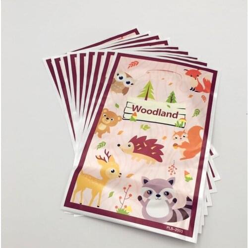 20PCS Fox Bear Owl Theme Gift Bag Loot Bag For Kids Birthday Festival Party Decor Supplies