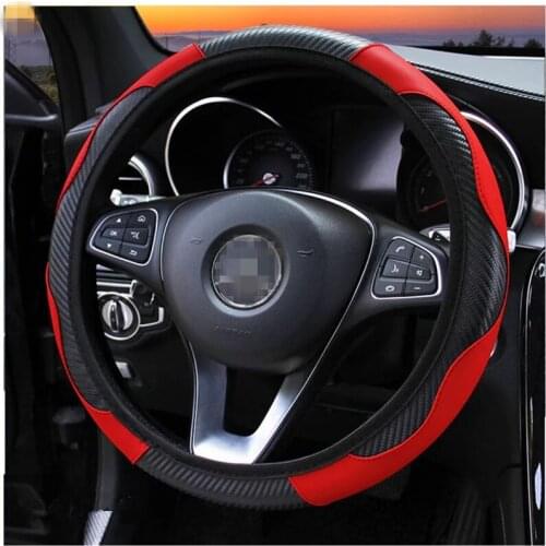 2020 Car Steering Wheel Cover Leather 38CM Auto Steering Wheel Covers Interior Car Accessories