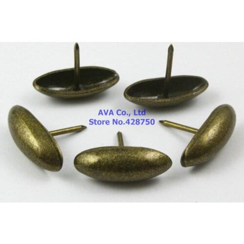 40 Pieces 30x12x25mm Antique Brass Olive Shape Upholstery Tacks Nails