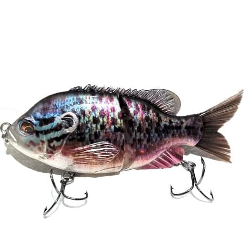 5pcs2 Segment Swimbait Glide Bait Multi Jointed Bluegill Lure 15cm 58.3g Pike Muskie Walleye Bass Brush Tail Sea Sinking Fishing