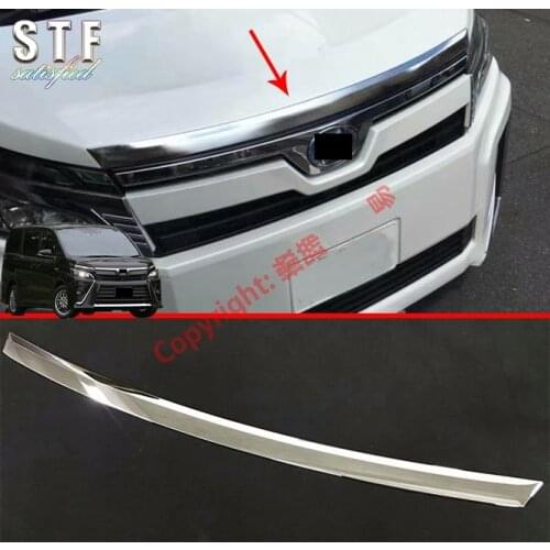 ABS Chrome Front Hood Bonnet Grill Grille Around Trim Molding For Toyota Voxy R80 2018 2019 2020