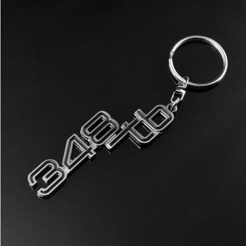348TB logo Car Keychain Rings For Ferrari 348TB Spider Universal Key Ring brelok Car Styling Stainless Steel Auto Interior