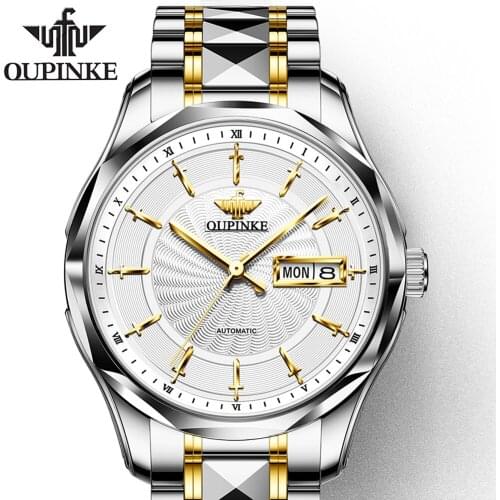 OUPINKE Twelve Knight Series Automatic Watch Men Business Sapphire Crystal Mechanical For Mature Male Luxury Wristwatch Watch
