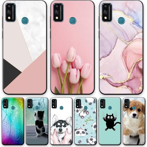 For Honor 9X Lite Case flower Case For Honor 9X Lite TPU Phone Back Cover For Huawei Honor 9X Lite Cartoon Silicone Case Bumper