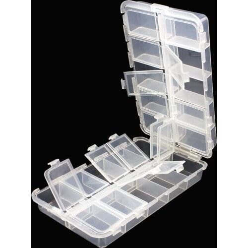 Folding fishing gear Fishware accessory portable lures box organizer electronic components storage case parts bead containers