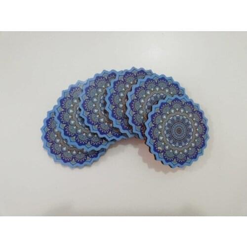 Coaster 6'lı Ethnic Pattern Mandala Blue Ethnic Pattern decorative objects Декоративные элементы Objetos decorativos