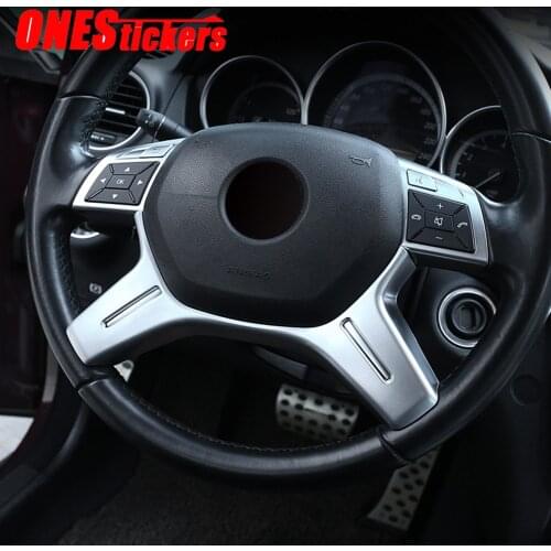 For Mercedes Benz C E G ML GL Class W204 W212 G463 W166 X166 Car Accessories Steering Wheel Decorative Sequins Frame Trim Cover