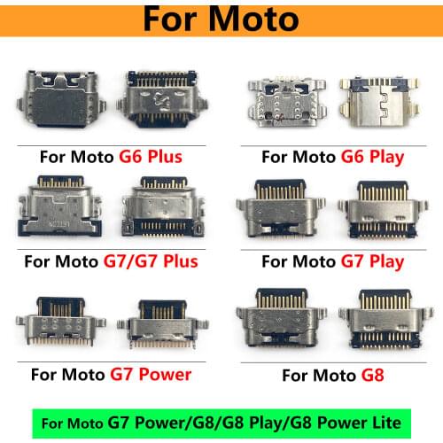 20 PcsCharging Dock Jack Plug Socket Port Connector Charge Board Flex Cable Single tail insertion For Moto G5 G5S G5S G6 G7 G8