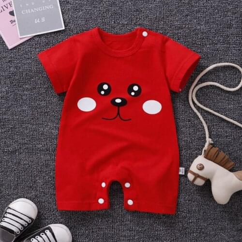 Hibobi 2021 Summer Baby Unisex Striped Pattern Bodysuit Short Sleeve Jumpsuit Pajamas 0-18 Kids Cotton Bodysuit Tops Short