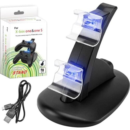 Gamepad Controller Charging Dock For Xbox One with LED Light Dual USB Wireless Charger Stand Station Base Cradle For Xbox One