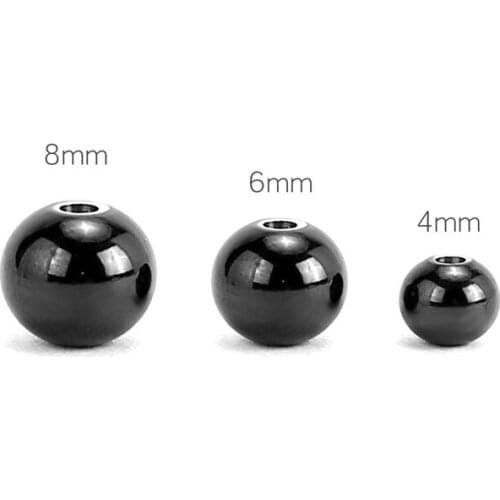 4mm/6mm/8mm Round Beads Stainless Steel Metal Beads Round Spacer Beads for Jewelry Findings Bracelet Necklace Making