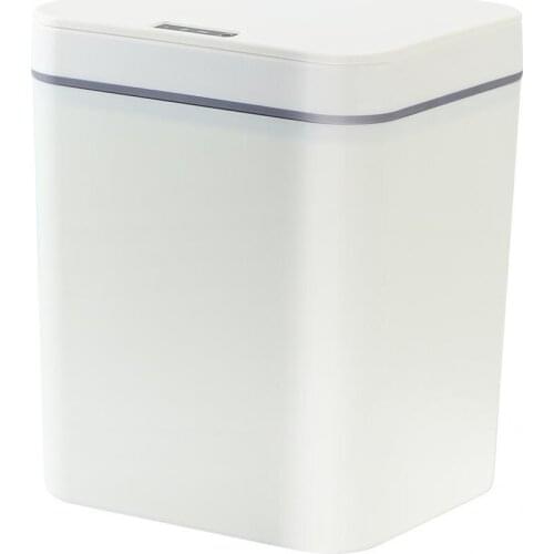Hot Sales 14L Inductive Trash Can with Lid Touchless Automatic Infrared Sensor Large Capacity Rechargeable Battery Powered Kitc