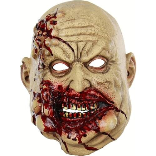 Cosplay Mask Halloween Chef Butcher Clown Mask Latex Scary Tricky Props Horror Headgear Zombie Masks