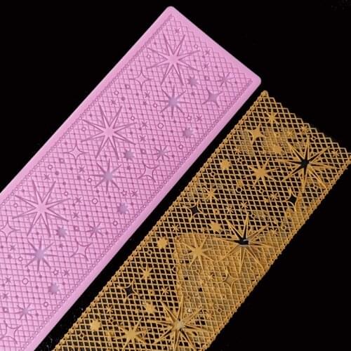 Minsunbak New Lace Mat Fondant Silicone Mold SugarCraft Cake Tool Kitchen Accessories