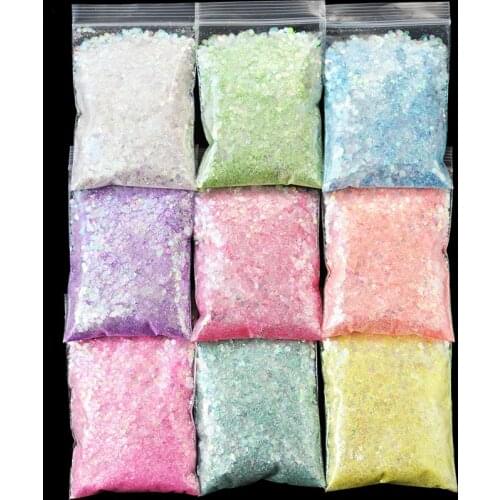 #MT73 Symphony Chunky Nail Glitter Mix Hexagon Shining Paillette for Gel Polish Manicure Mermaid Flake Powder 50 Gram
