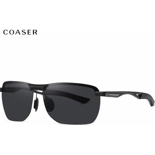 COASER Men Sport Polarized Sunglasses,Fashion Square Rectangle Driving Mirror Vintage Run Glasses Eyewear,Bicycle eyeglasses
