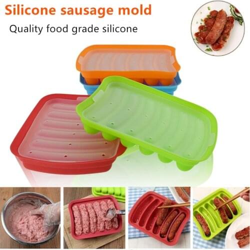 New DIY Sausage Makers Silicone Mold Hot Dog Handmade Ham Sausage Mould Kitchen Making And Refrigerated Hot Dog Tools