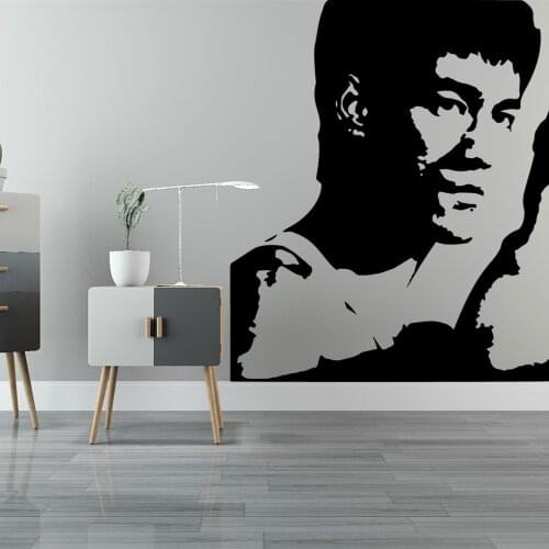 New Classic Bruce Lee Wall Sticker Vinyl Art Home Decor For Living Kids Rooms Decor Pvc Wall Decals