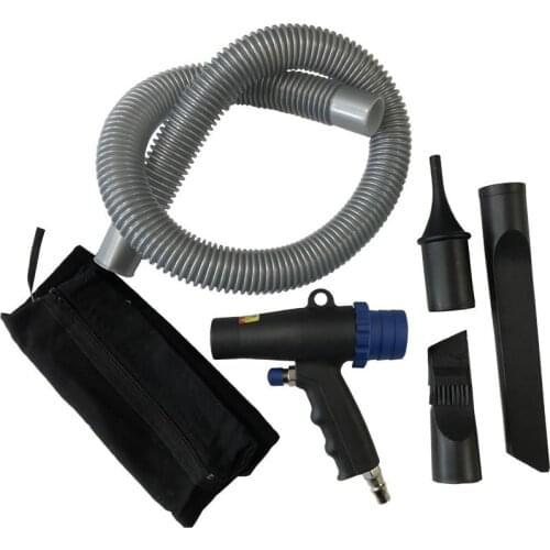 Pneumatic blowing and dusting dual purpose gun, suction discharge gun, blower vacuum cleaner, dust cleaning tool