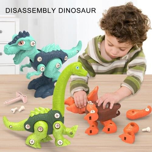 DIY disassembly assembly dinosaur toy set screw nut combination assembling dinosaur model educational toy for children kids gift
