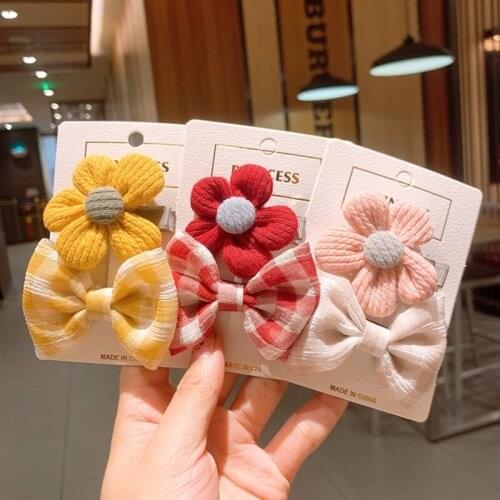 Bow Hairpin Female Girl Japanese Bangs Clip Back Head Clip Headdress Clip Hair Accessory Hairpin
