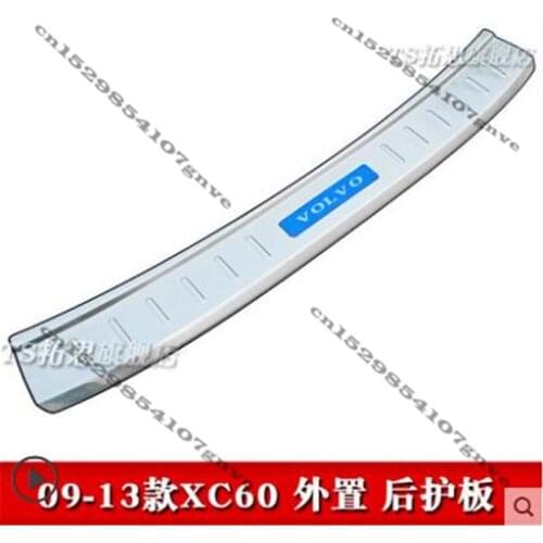Car styling Stainless steel Internal External Rear Bumper for VOLVO XC60 2009-2013 Protector Sill Trunk Tread Plate Trim