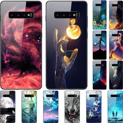 Glass Case For Samsung Galaxy S10 and S10 Plus Tempered Glass Case Phone Case Phone Shell Series 3