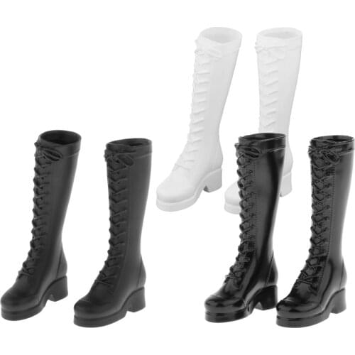 1/6 Scale Female Combat Boots Middle Shoes for 12 inches Body Figures Dolls