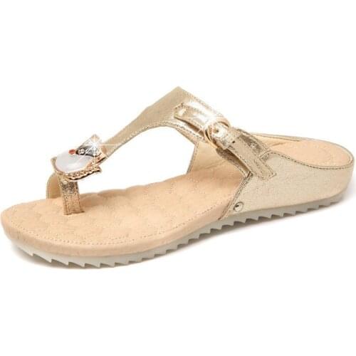 35-40 Women Flip Flops Gold Silver 2019 Women Summer Shoes Flip Flops Women